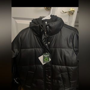 Hollister Leather Puffer